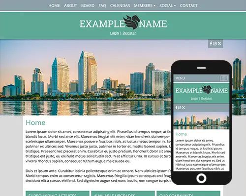 ensemble website design screenshot