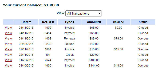 Member Transactions